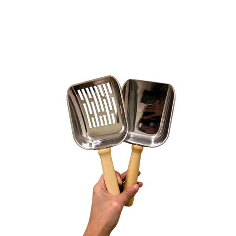 Stainless Steel Scooper + Holder