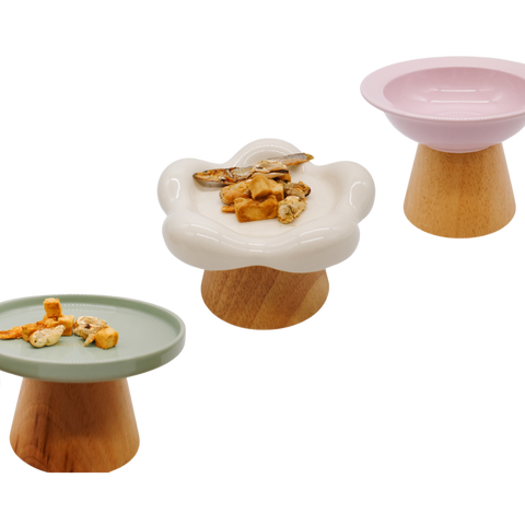 Shallow Ceramic Pet Plates & Bowls