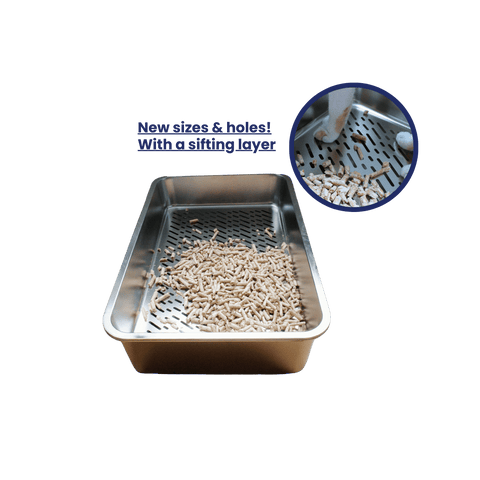 Stainless Steel Lift & Sift Litter Box (Jumbo & Medium)